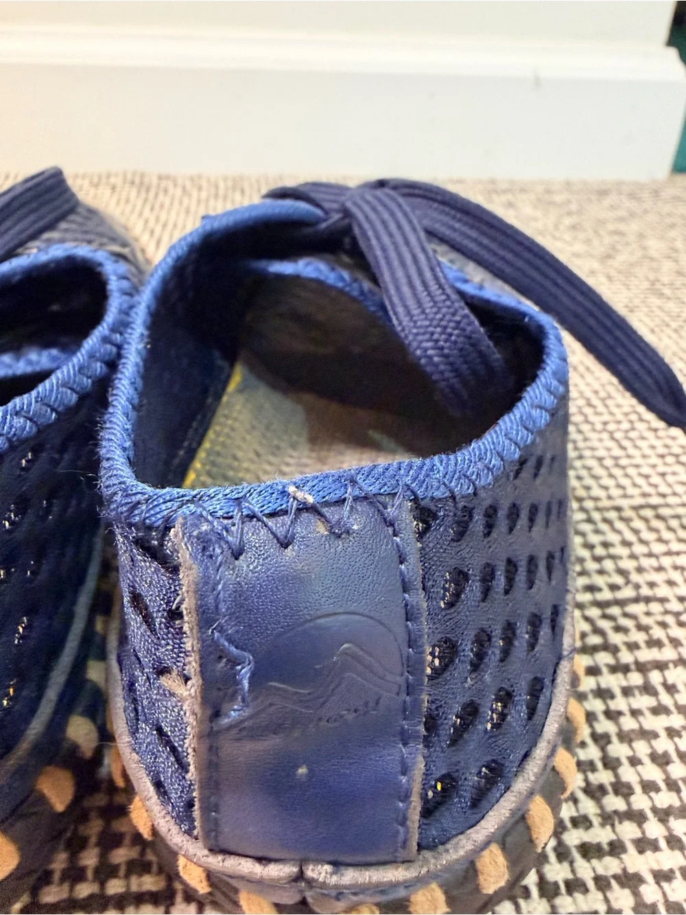 Women’s Navy Blue Breathable Mesh Nautical Lace-Up Shoes